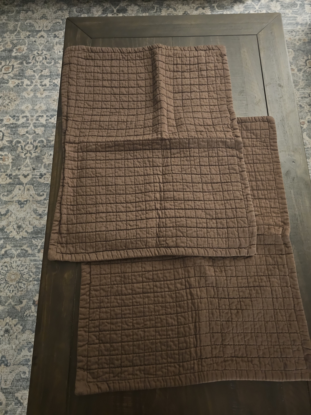 Mainstay Quilted Pillow Shams in Chocolate Brown